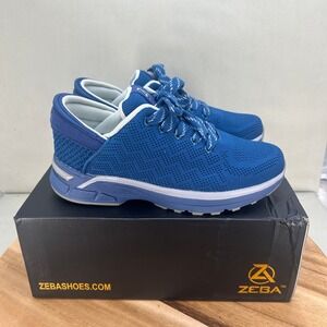 Zeba Hands-Free Sneakers Blue Mesh Walking Shoes Womens Size 8.5 ZB2009A-W